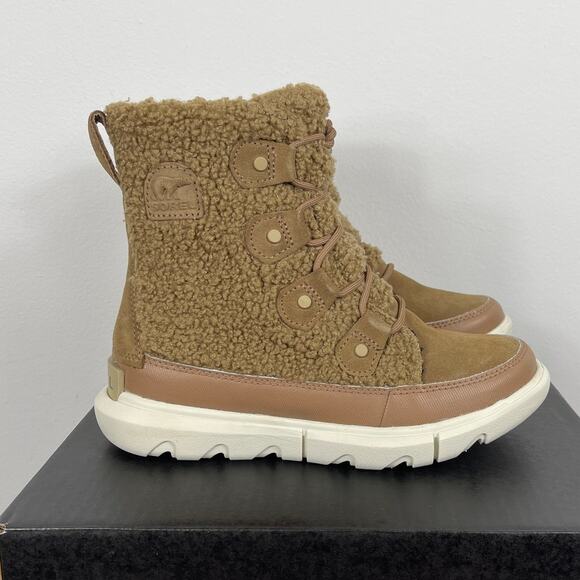 New Sorel Explorer II Joan Cozy Boots in Delta/Fawn Suede Women's Size 6 - Picture 4 of 6